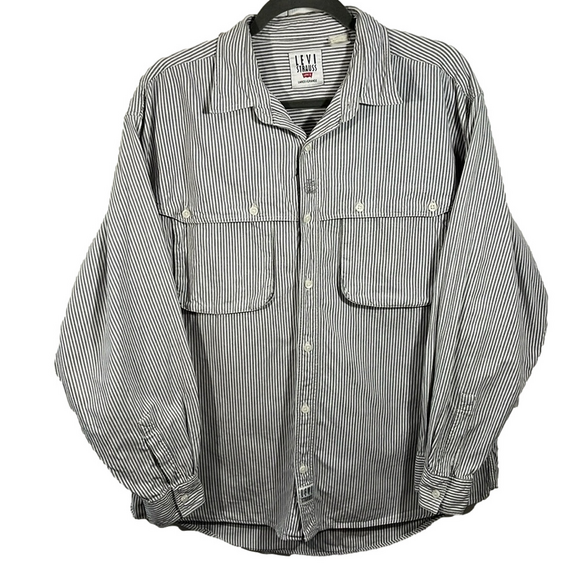Vintage Levi cotton button down shirt - Picture 1 of 9